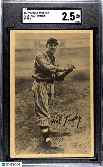 1937 Goudey Wide Pen (R314) Hal Trosky Type SGC 2.5