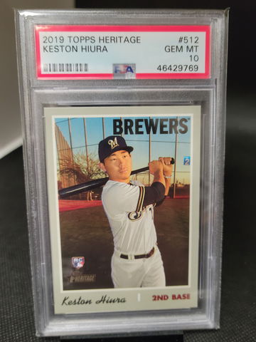 2019 Topps Heritage Keston Hiura Psa 10