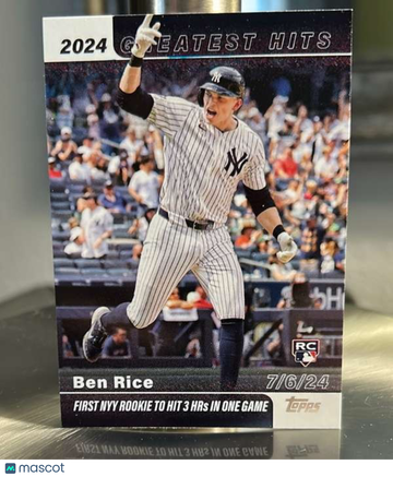 2025 Topps - 2024 Greatest Hits Ben Rice #GH-2