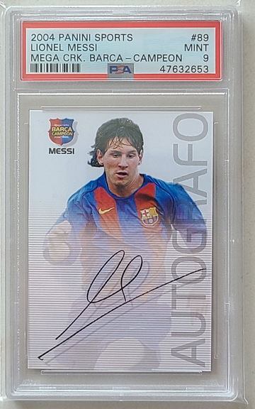 Lionel Messi 2004 Mega cracks Barca 89 rookie rc