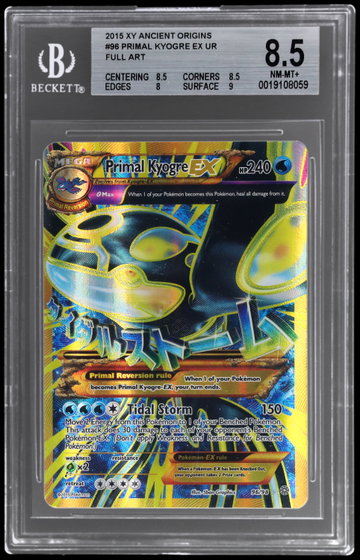 2015 Pokemon XY Ancient Origins Primal Kyogre EX BGS 8.5