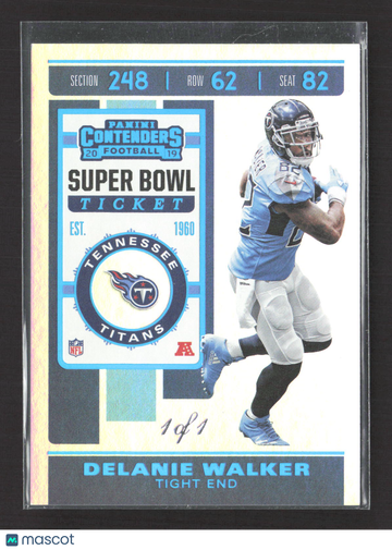 2019 Panini Contenders Football Super Bowl Ticket Delanie Walker #29 /1