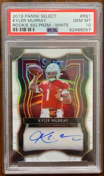 2019 Panini Select Rookie Signatures Prizm White Kyler Murray PSA 10
