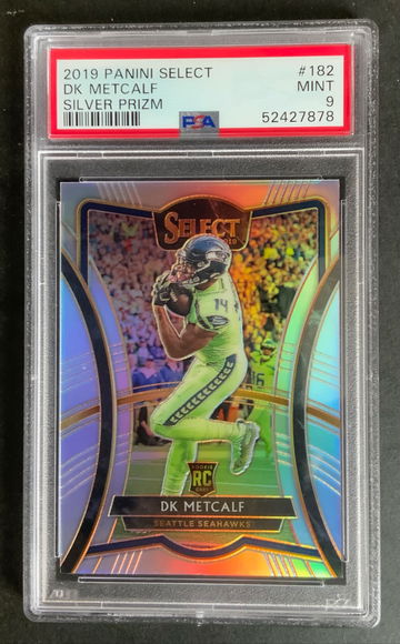 2019 Panini Select DK Metcalf Silver Prizm #182 ROOKIE PSA 9 MINT