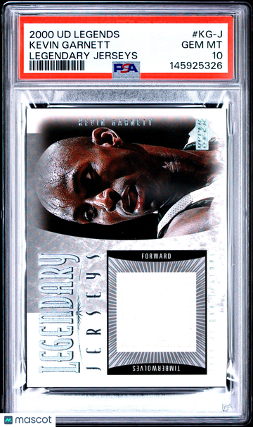 2000 Upper Deck Legends Legendary Jerseys Kevin Garnett #KG-J PSA 10
