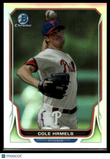 2014 Bowman Chrome Cole Hamels #163 Refractor SN