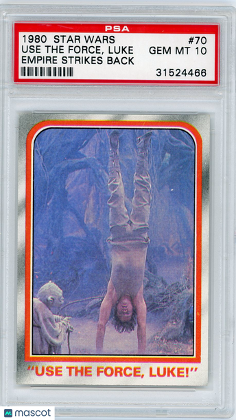 1980 Star Wars Empire Strikes Back "use The Force, Luke" #70 PSA 10