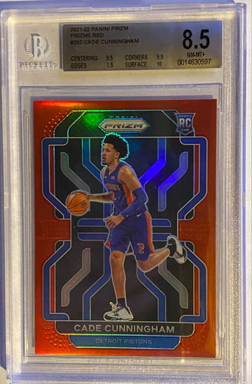 2021-22 Panini Prizm Cade Cunningham Red Prizm BGS 8.5