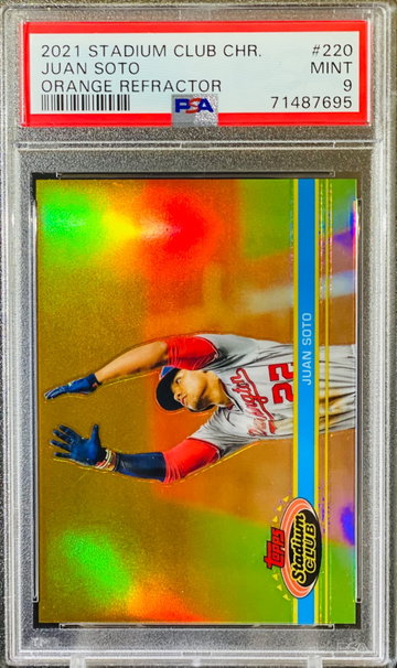 Juan Soto Stadium Club Orange Refractor /25 PSA 9 Variation 1991