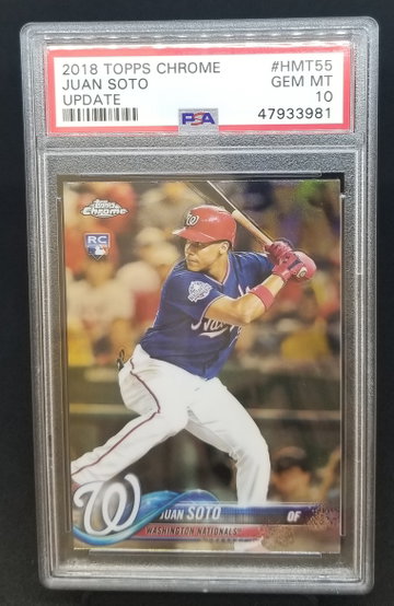 Juan Soto 2018 topps chrome update rookie psa 10