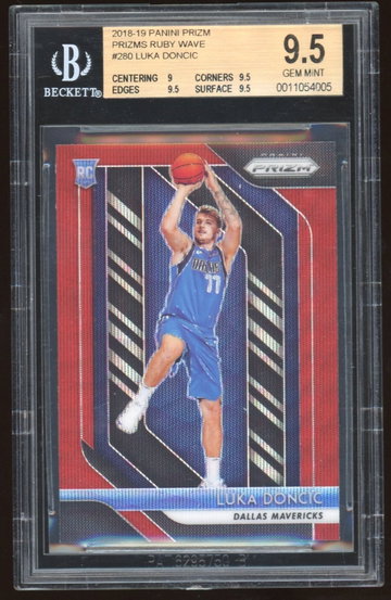 Luka Doncic 2018-19 Prizm Red Wave BGS 9.5 ROOKIE Card PSA 10?