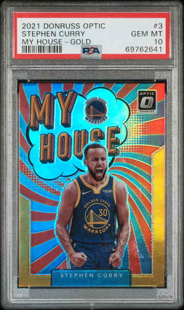 2021 Donruss Optic Gold Stephen Curry #3 /10 /49 PSA 10