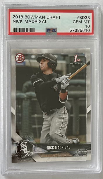 2018 Bowman Draft Nick Madrigal PSA 10
