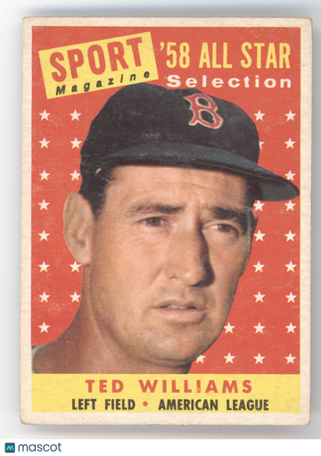 1958 Topps Sport Magazine All-Star Selection Ted Williams #485