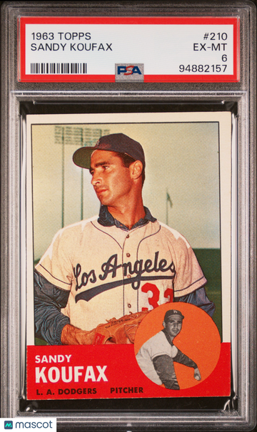 1963 Topps Sandy Koufax #210 PSA 6