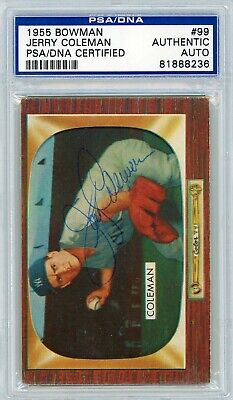1955 Bowman Jerry Coleman #99 PSA/DNA Certified Authentic Auto P1245