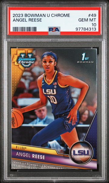 2023 Bowman University Chrome Angel Reese #49 PSA 10