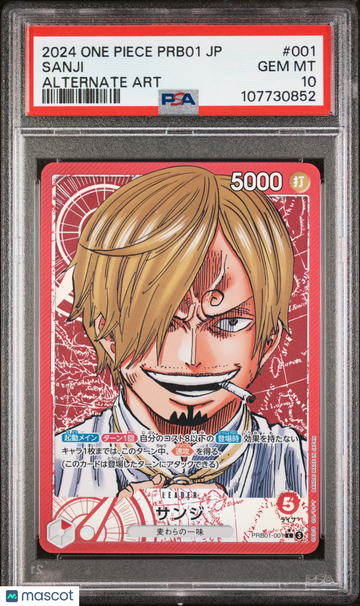 The Best Vol. 1 (Premium) Sanji Foil Leader Japanese Alternate Art PSA 10 #PRB01-001