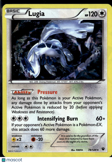 2016 Fates Collide Lugia Holo Rare #78/124