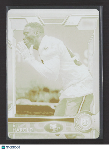 2015 Topps Football Eli Harold #439 Yellow Printing Plate