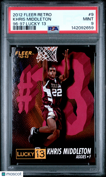 2012 Fleer Retro 96-97 Lucky 13 Khris Middleton #9 PSA 9