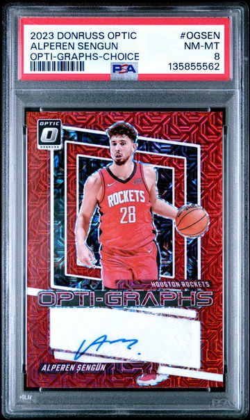 2023 Panini Donruss Optic Opti-Graphs Opti-Graphs-Choice Alperen Sengun #OGSEN PSA 8