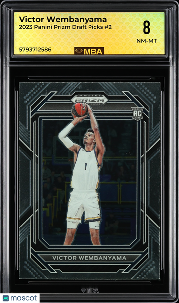 2023 Panini Prizm Draft Picks Victor Wembanyama #2 RC MBA 8