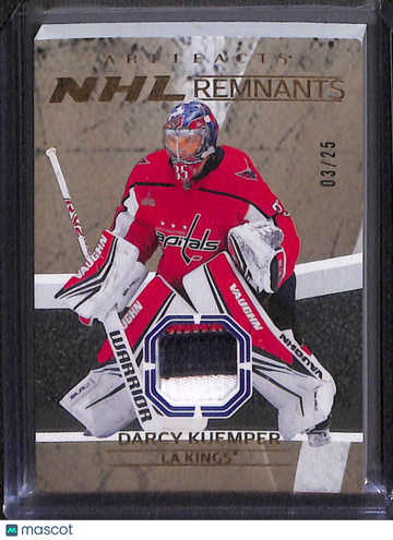 2024-25 Upper Deck Artifacts NHL Remnants Darcy Kuemper #NR-31 Premium /25 3 Color Patch