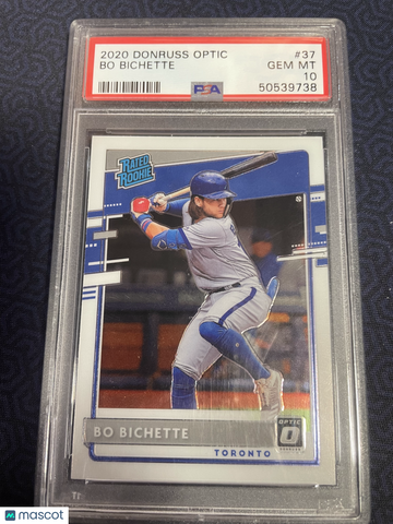 Graded 2020 Panini Donruss Optic Bo Bichette #37 PSA 10 Baseball Card