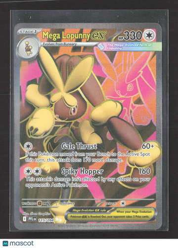 2023 Pokemon Paldea Evolved Mega Lopunny EX Holo Secret Rare #115/94