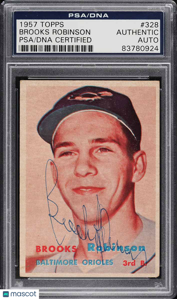 1957 Topps Baseball Brooks Robinson #328 PSA DNA AUTO RC!