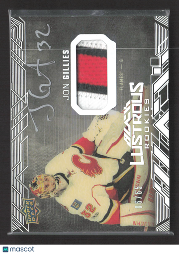 2018 Upper Deck Black Lustrous Rookies Jon Gillies #LR-JG Patch