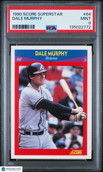 1990 Score Superstars Dale Murphy #64 PSA 9