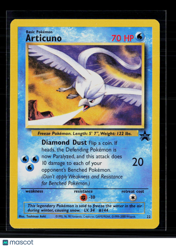 2000 Wizards Articuno Holo Black Star Promo #22