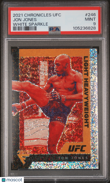 2021 Panini Chronicles UFC Jon Jones #246 White Sparkle PSA 9