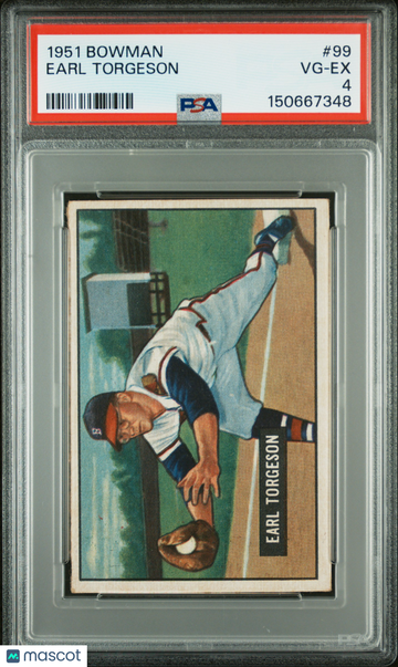 1951 Bowman Earl Torgeson #99 Vintage Stock PSA 4