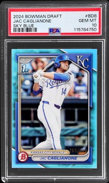 2024 Bowman Draft Jac Caglianone Sky Blue PSA 10