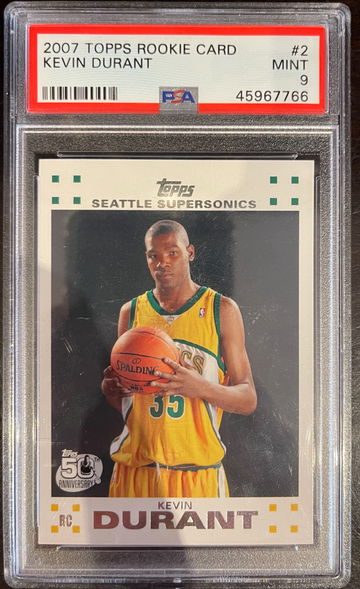 Kevin Durant Topps rookie card #2 PSA 9