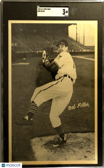 1949 A.S. Photo Pack Bob Feller SGC 3