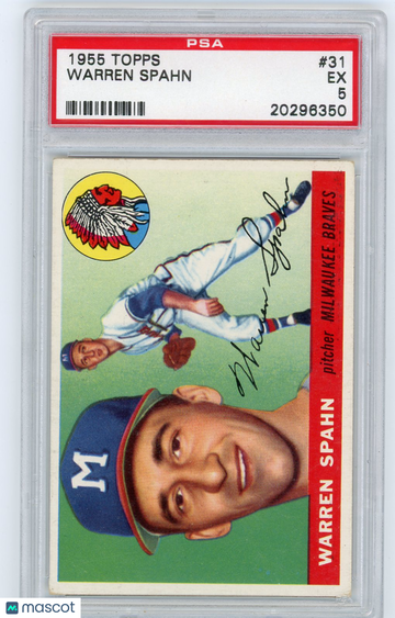 1955 Topps Warren Spahn #31 PSA 5