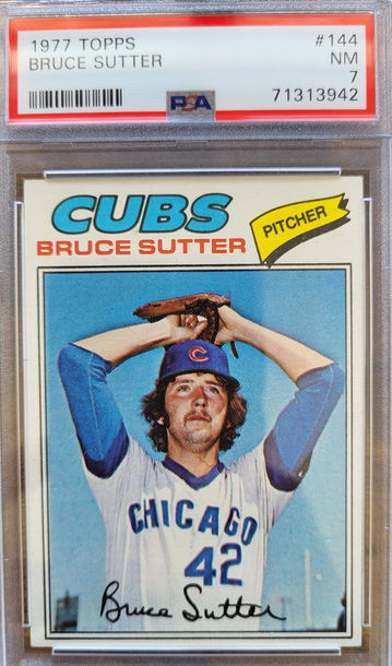 1977 Topps Bruce Sutter HOF RC PSA 7