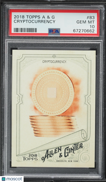 2018 Topps Allen & Ginter Cryptocurrency #83 PSA 10