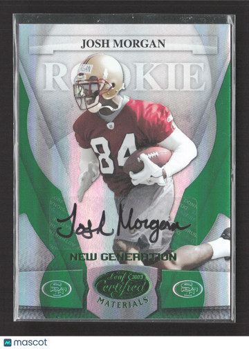 2008 Leaf Certified Materials New Generation Josh Morgan #173