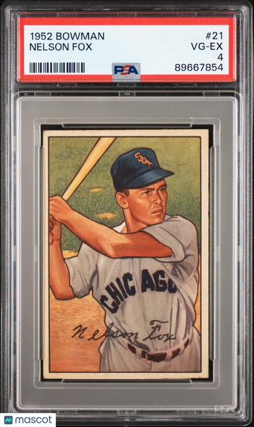 1952 Bowman Nelson Fox #21 PSA 4