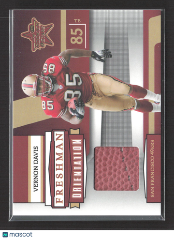 2006 Donruss Playoff Rookies & Stars Freshman Orientation Vernon Davis #FO-25 Event-Used Football Memorabilia