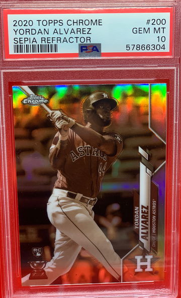 2020 Topps Chrome Yordan Alvarez Sepia Refractor PSA10 GEM MINT