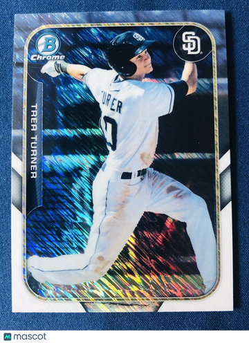 TREA TURNER 2015 Bowman Chrome Farm's Finest FFM-TTU Mini Shimmer Refractor