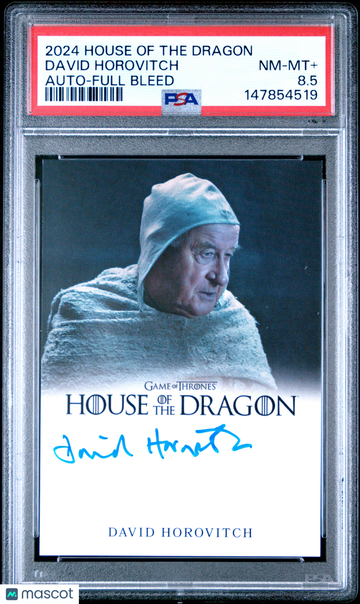 2024 Rittenhouse House Of The Dragon Season One Autographs David Horovitch Full Bleed PSA 8.5