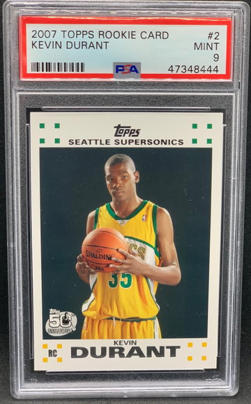 Kevin Durant 2007 Topps Rookie PSA 9