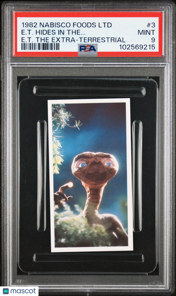 1982 Nabisco Foods LTD E.T. The Extra-Terrestrial E. T. Hides In The.. . #3 PSA 9